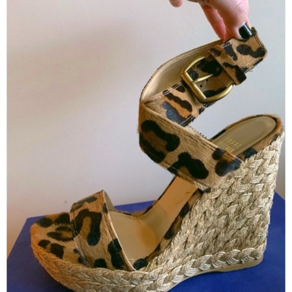 STUART WEITZMAN  wedge sandals  X-ray Cogleo  .RARE. ‎  US Size 8.5 - Picture 4 of 11
